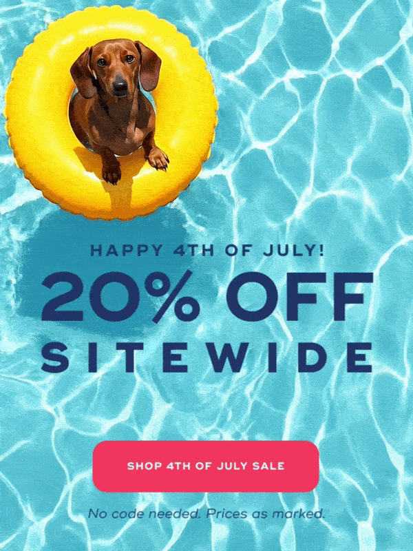 HAPPY 4TH OF JULY! 20% OFF SITEWIDE. SHOP 4TH OF JULY SALE. No Code Needed. Prices as marked. 
