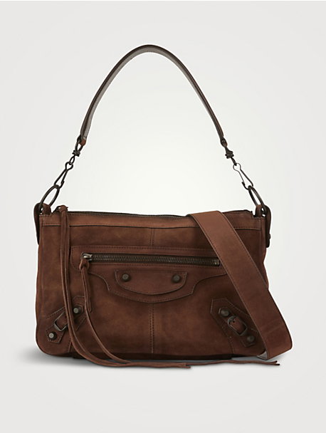 Small Le City Suede Shoulder Bag