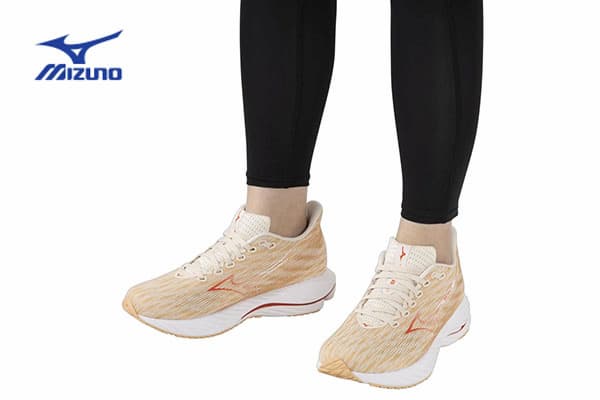 Mizuno Womens Wave Rider 28 Comfortable Running Shoes Pristine Orange