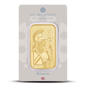 ON SALE: 1 oz British Gold Britannia Bar (New w/ Assay)