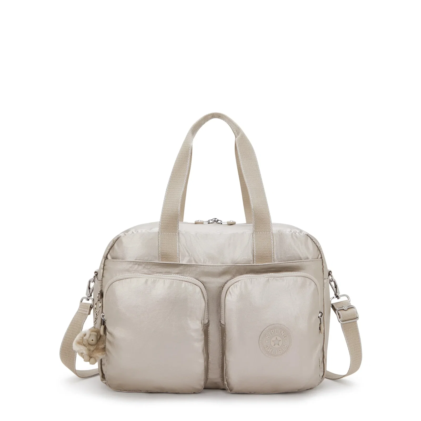 Defea Extra Large Metallic Weekender Duffle Bag-Metallic Glow
