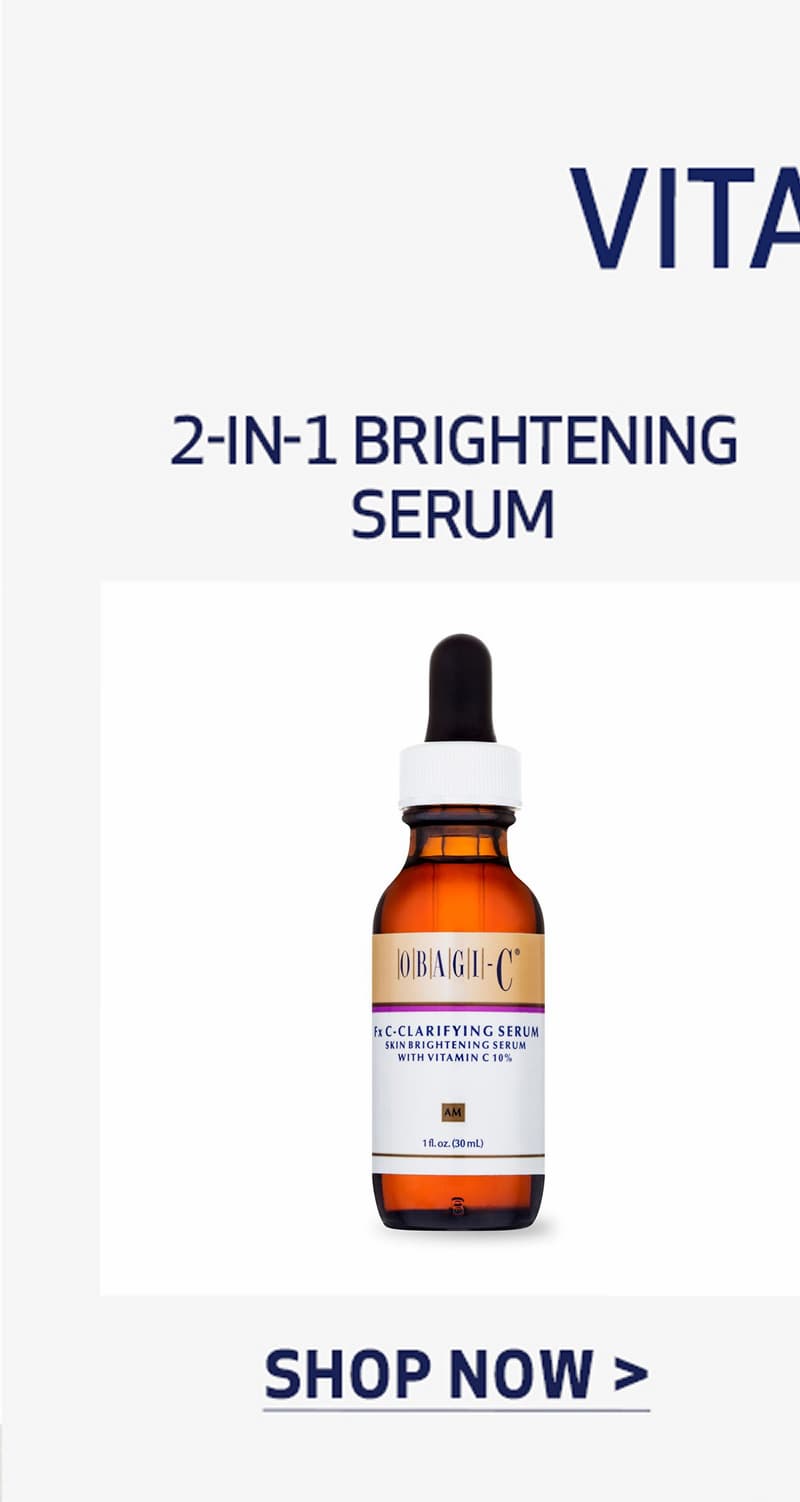 VITAMIN C FAVORITES. 2-IN 1 BRIGHTENING SERUM. SHOP NOW