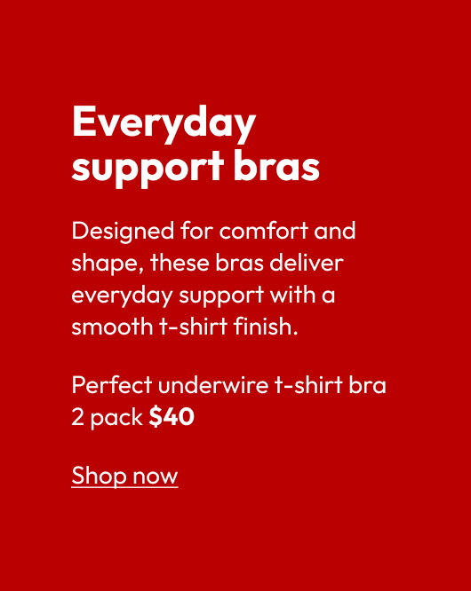 Everyday support bras