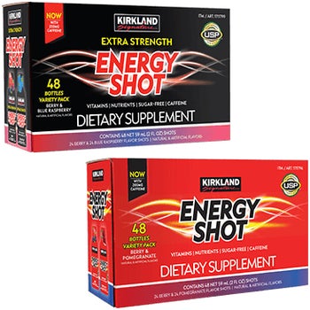 Kirkland Signature Energy Shots Regular or Extra Strength