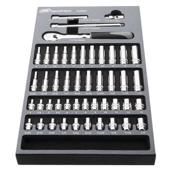 Ingersoll Rand 47 Piece 1/4 Inch Drive SAE/Metric Master Socket and Accessory Set