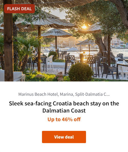 Sleek sea-facing Croatia beach stay on the Dalmatian Coast
