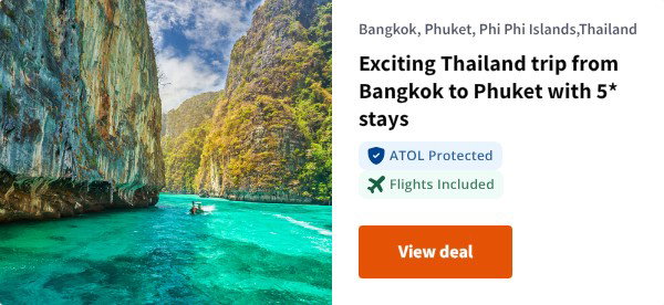Exciting Thailand trip from Bangkok to Phuket with 5* stays