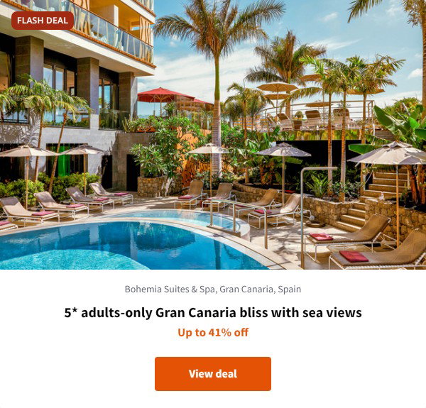 5* adults-only Gran Canaria bliss with sea views
