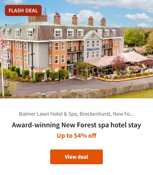 Award-winning New Forest spa hotel stay