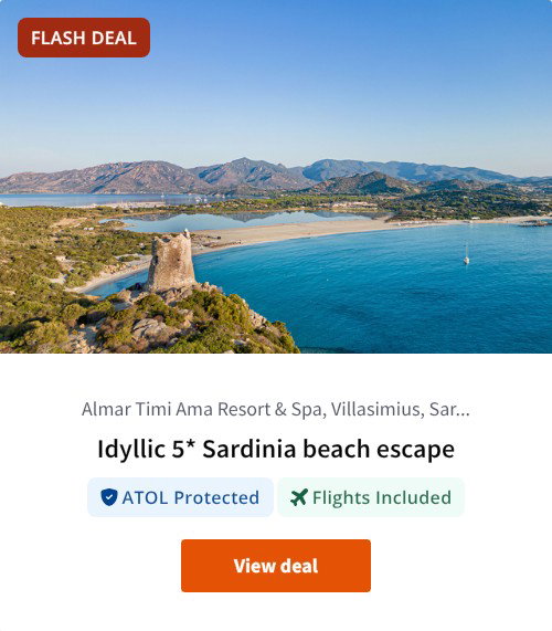 Idyllic 5* Sardinia beach escape