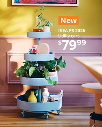 The IKEA PS 2026 utility cart in blue