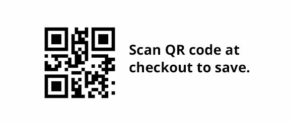 QR code to scan at in-store checkout.