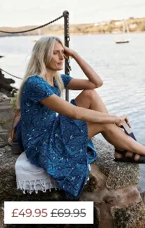 Veronica Short Sleeve Midi Dress in GOTS-Certified Organic Cotton
