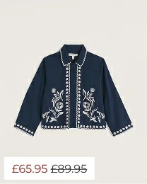 Sand Martin Embroidered Floral Jacket