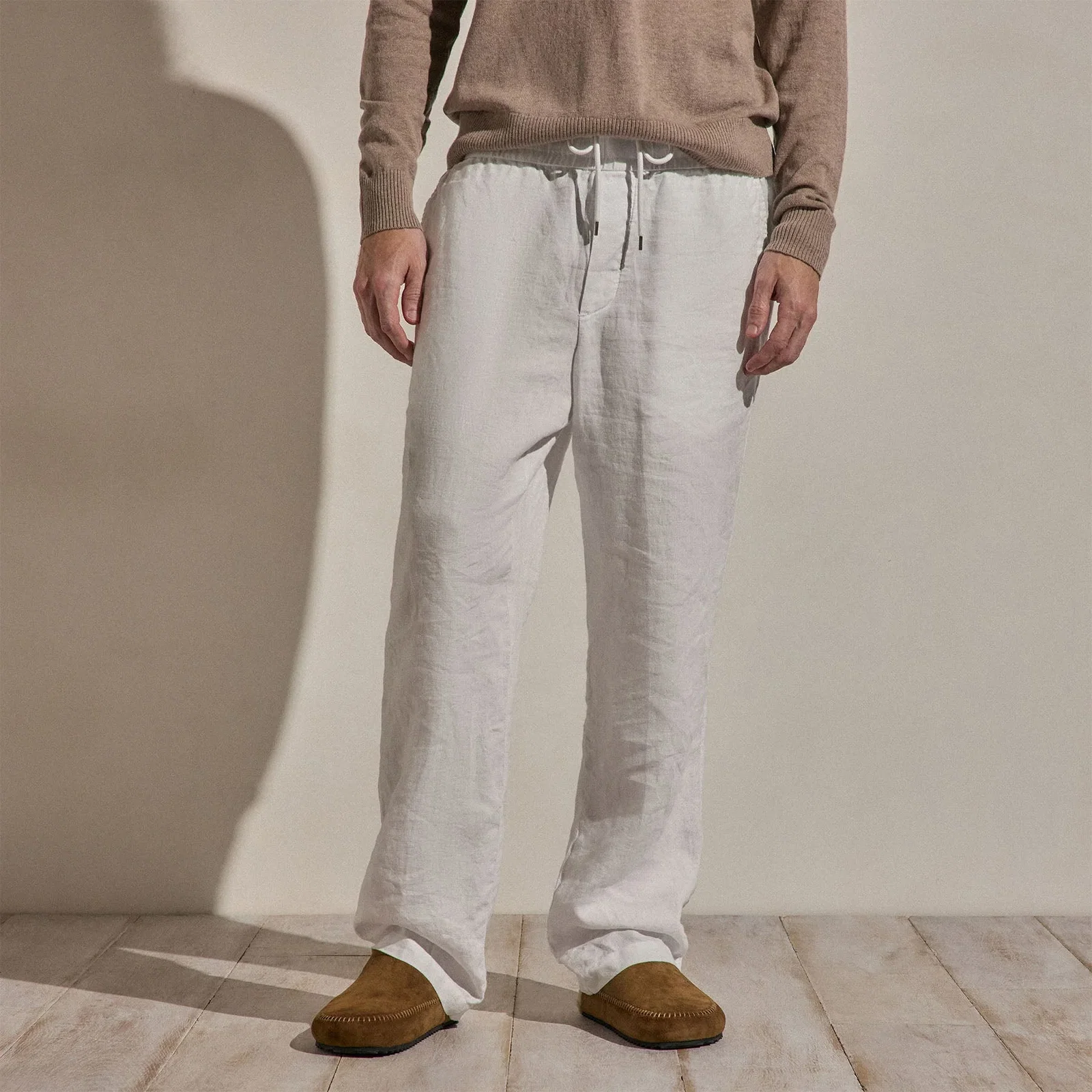 Image of Lightweight Linen Pant - White