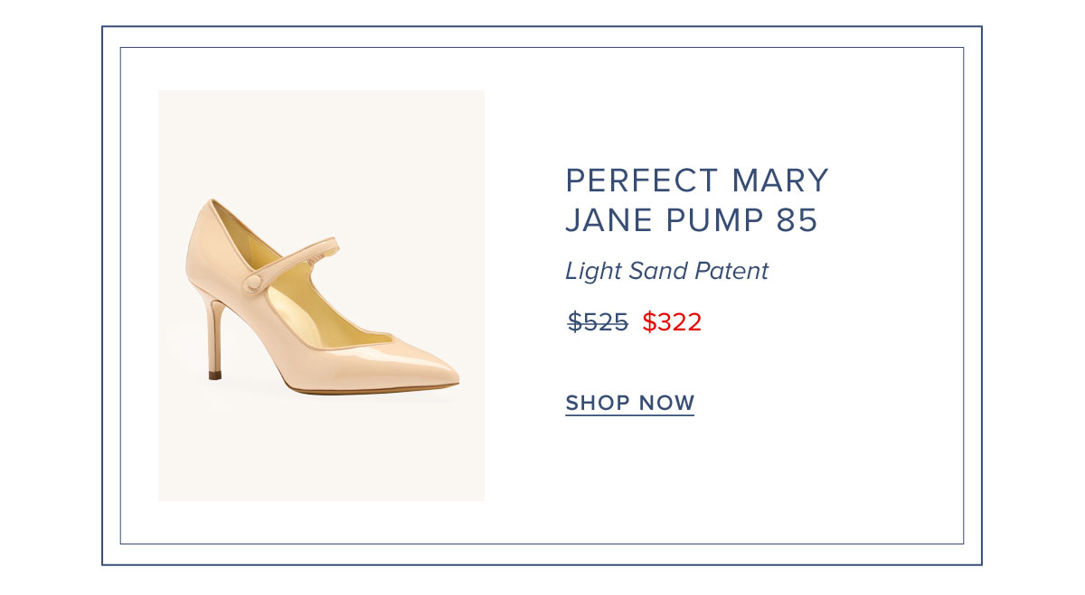 Perfect Mary Jane Pump 85: Light Sand Patent