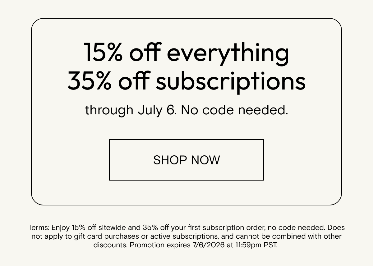 Shop up to 35% off everything.