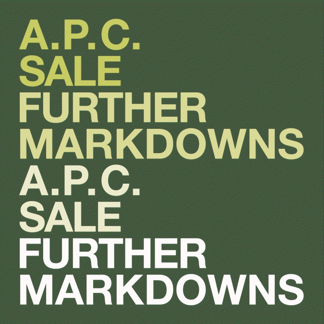 A.P.C. Summer Sale with extra 20% off