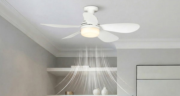Ventilateur de plafond 2-en-1 avec LED, douille E27 et télécommande
