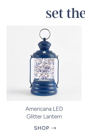 Americana LED Glitter Lantern