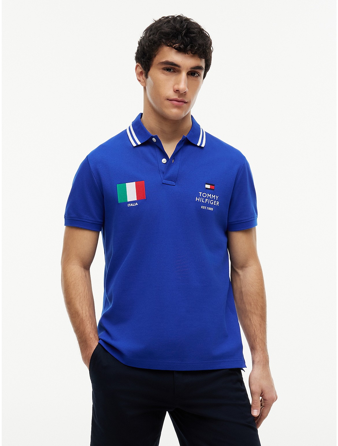 Image of Regular Fit Italy Soccer Polo