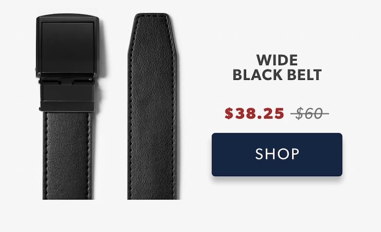 Shop Wide Black Belt
