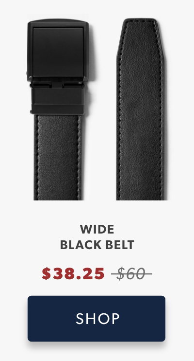 Shop Wide Black Belt