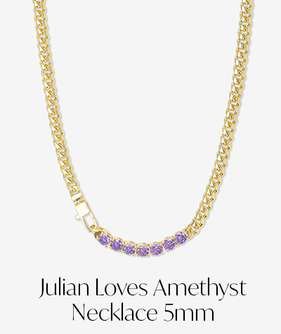 Julian Loves Amethyst Necklace 5mm