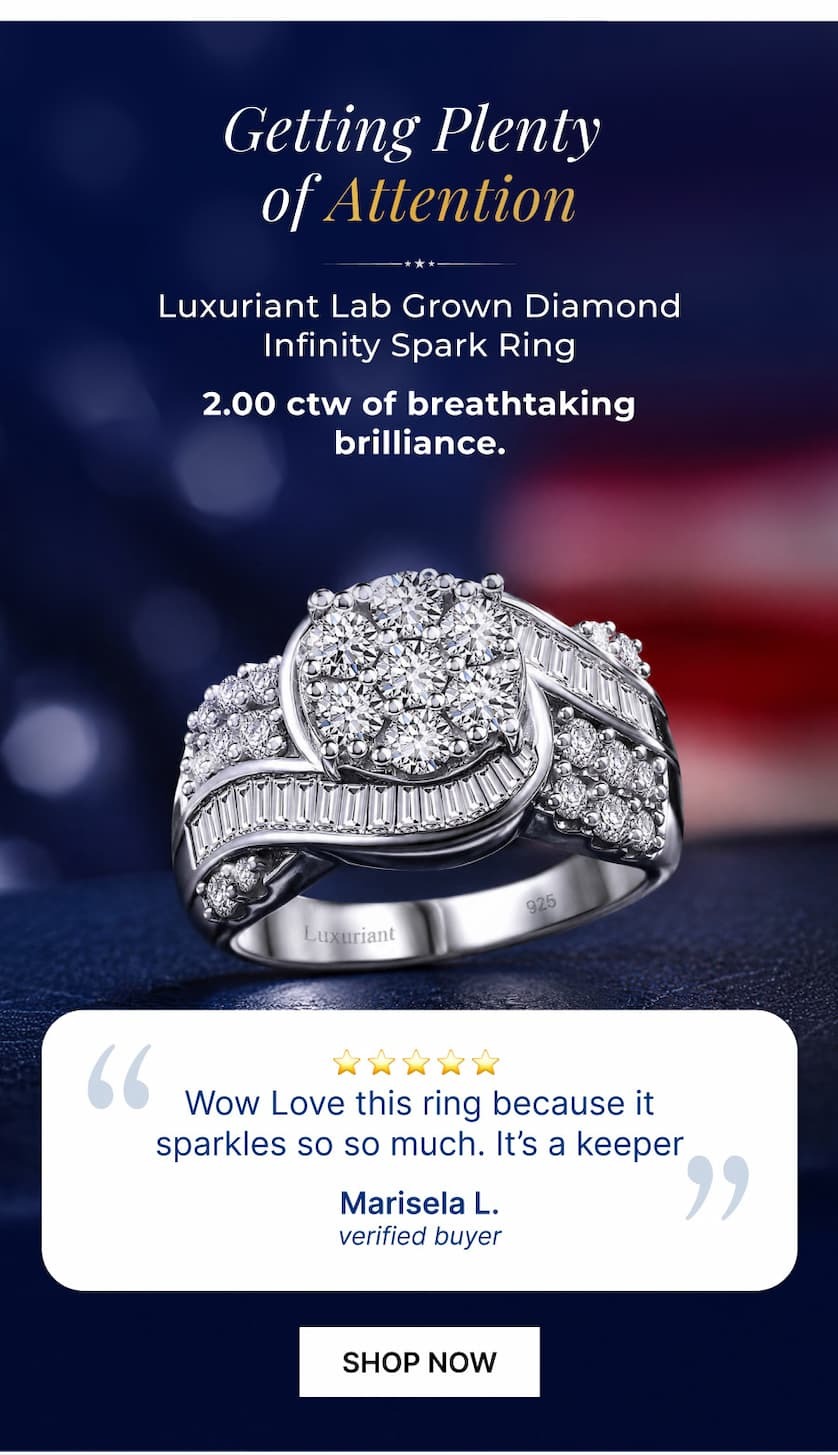 Luxuriant Lab Grown Diamond Infinity Spark Ring