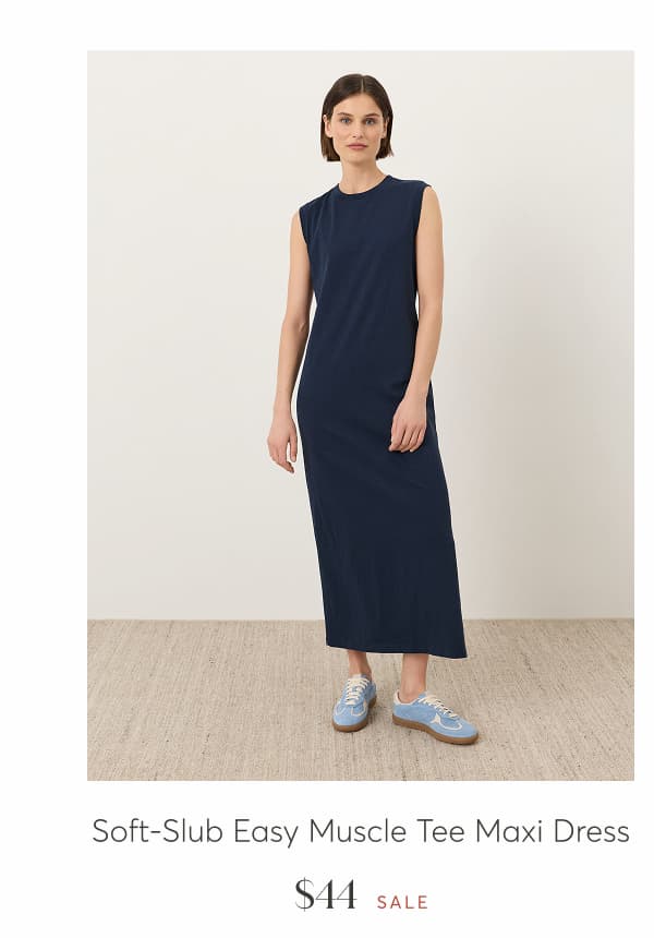Soft-Slub Easy Muscle Tee Maxi Dress
