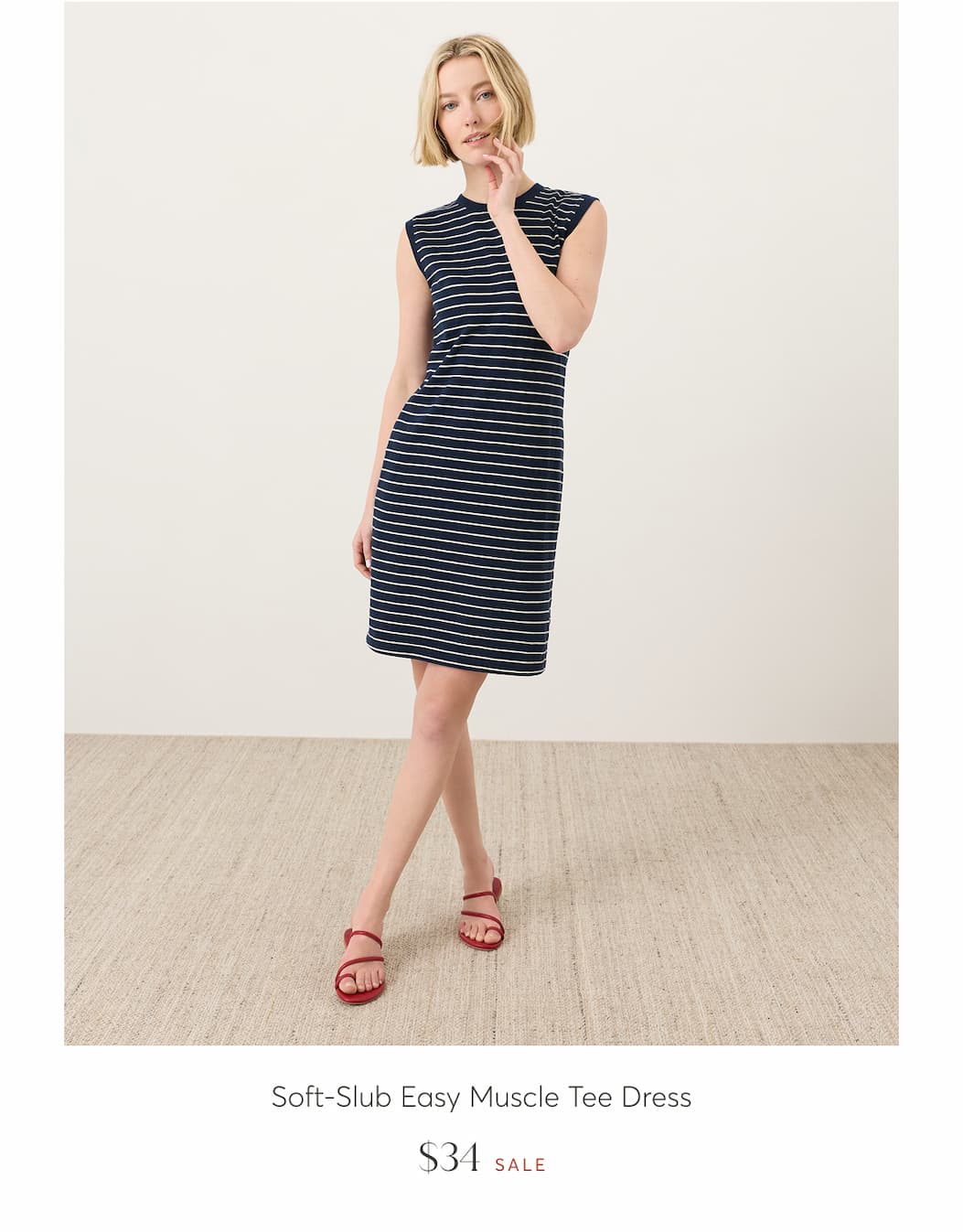 Soft-Slub Easy Muscle Tee Dress