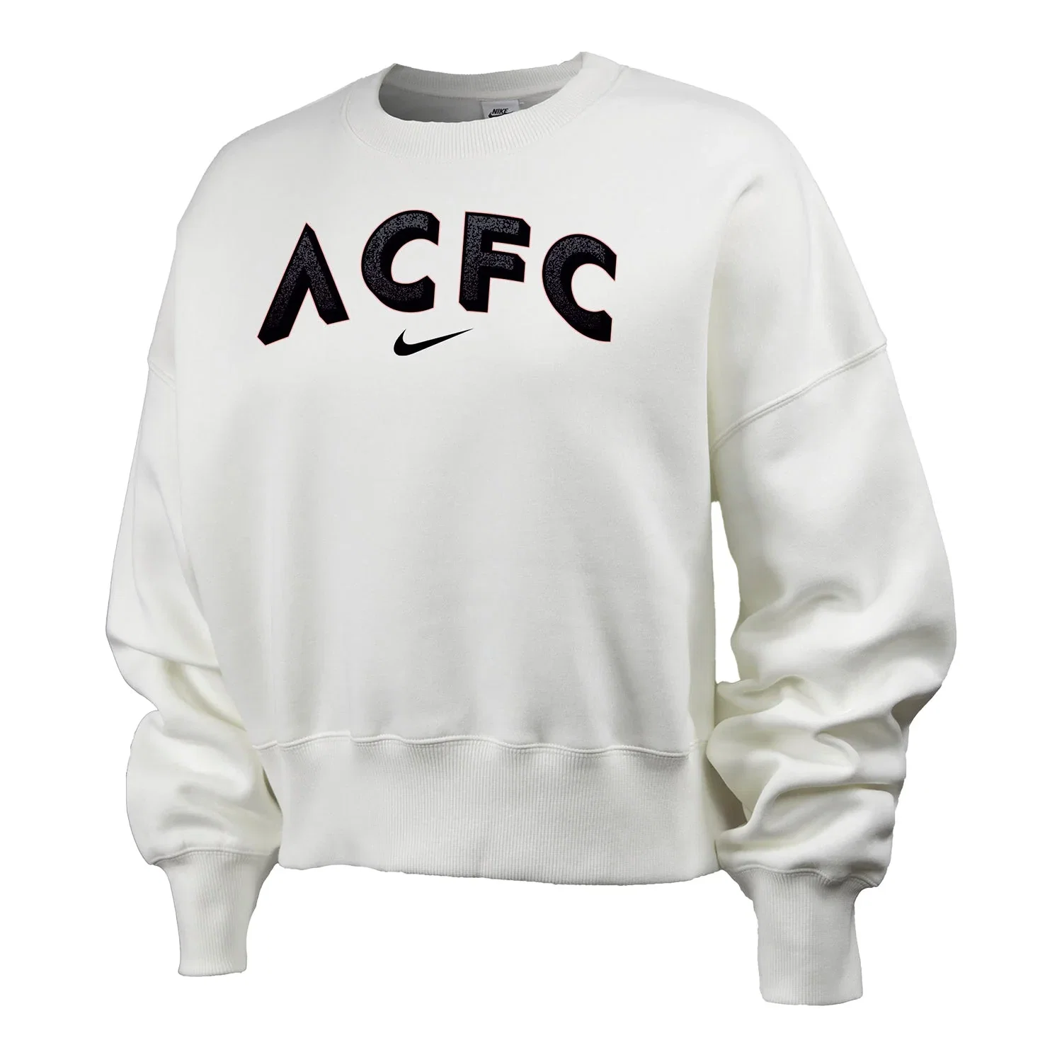 Image of Women's Angel City FC Nike Status Off-White Cropped Crewneck