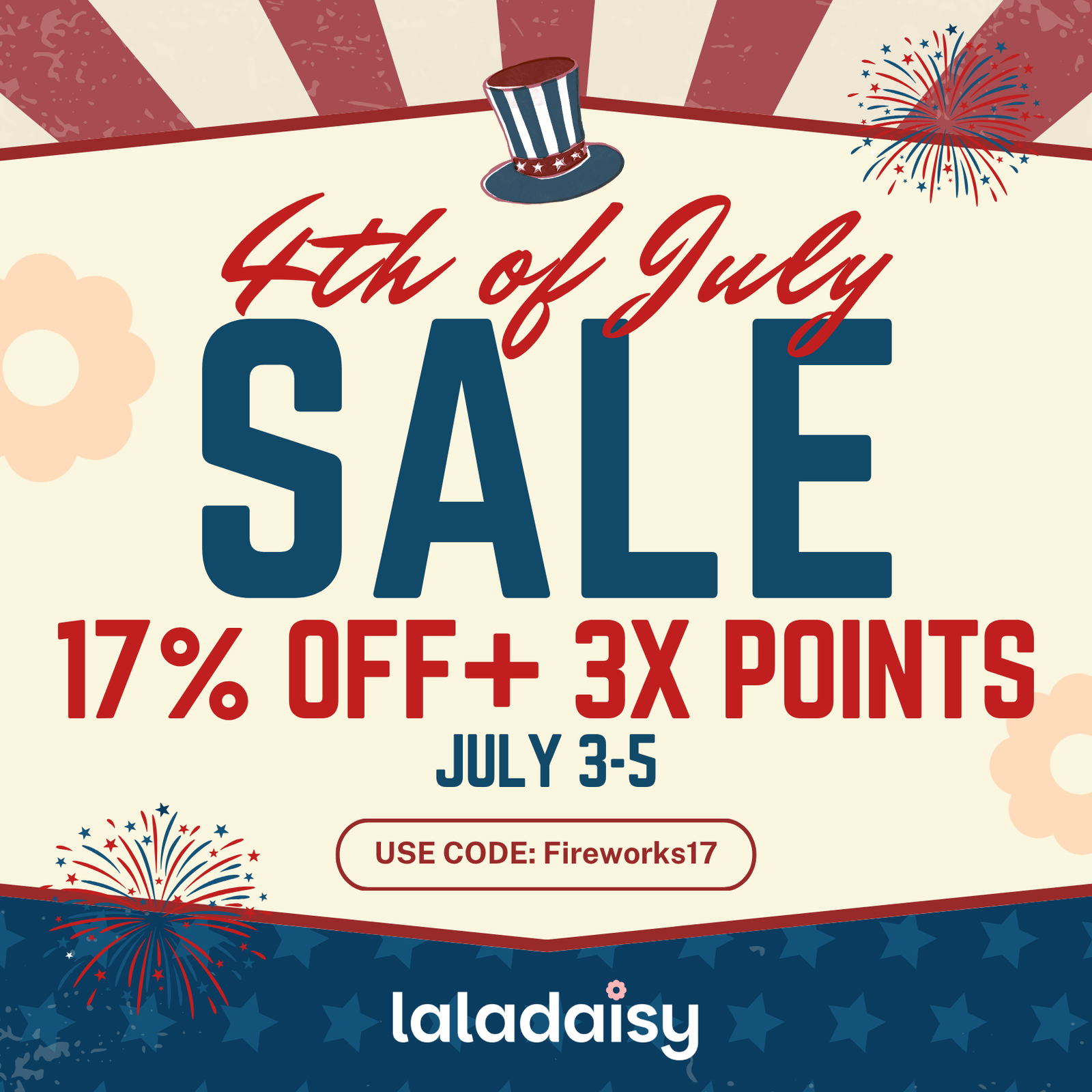 🇺🇸 4th of July Sale! 17% OFF site-wide + 3X Points 