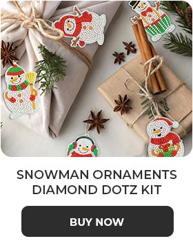 Snowman Ornaments Diamond Dotz Kit