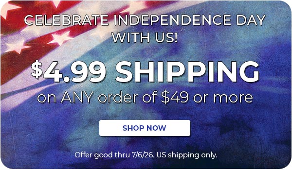$4.99 Flat Rate Shipping on $49+