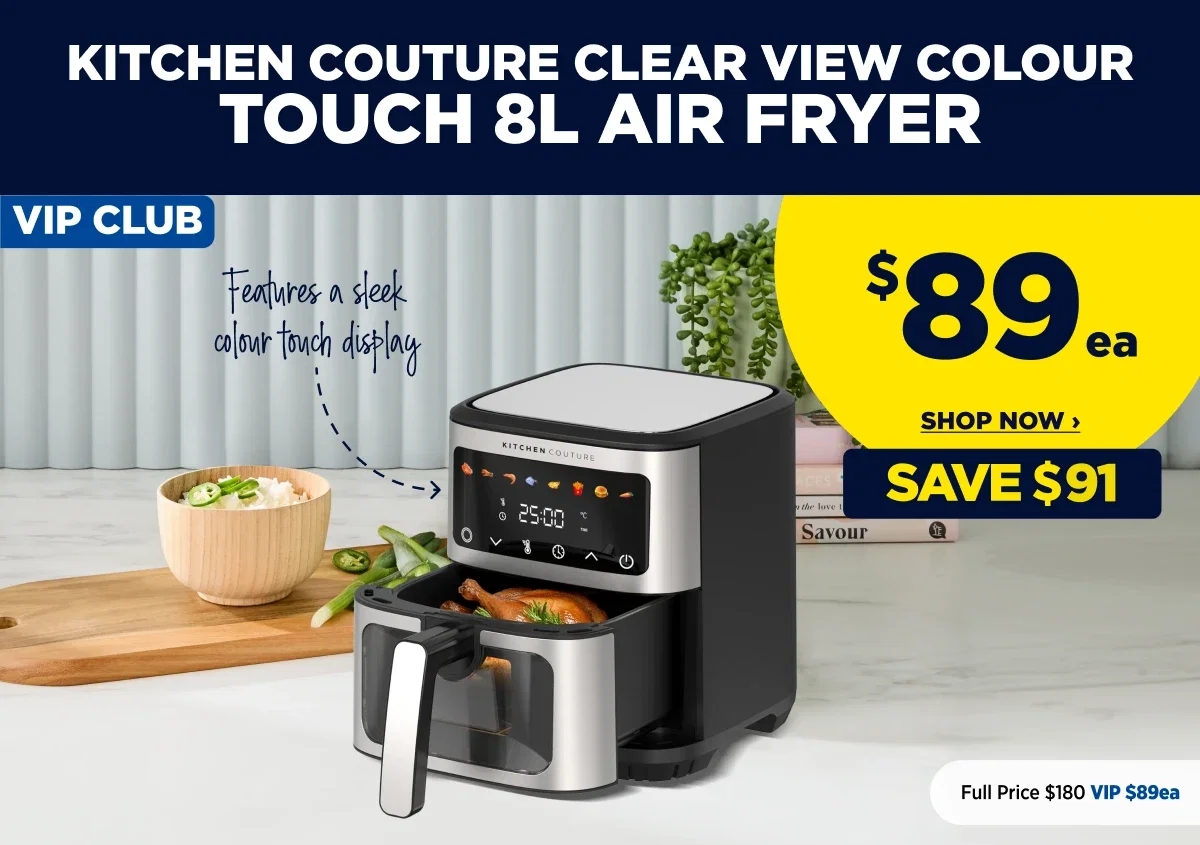 Kitchen Couture Clear View Color Touch 8L Air Fryer