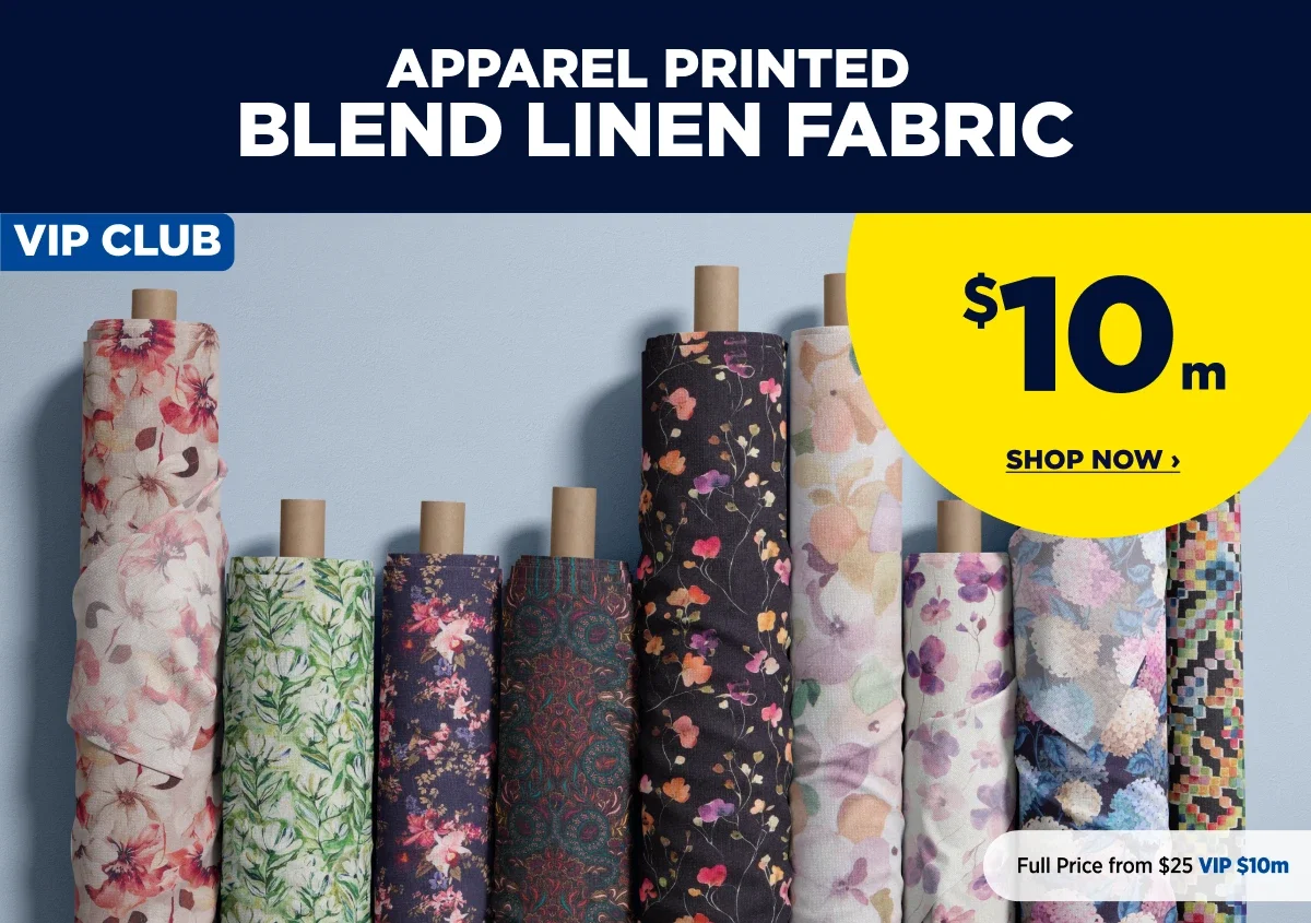Apparel Printed Blend Linen Fabric
