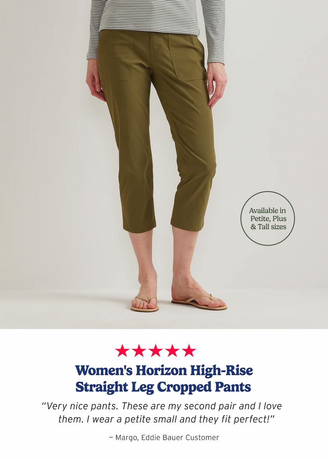 Women's Horizon High-Rise Straight Leg Cropped Pants