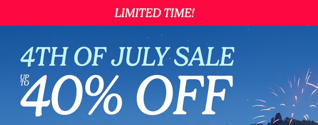 Memorial Day Sale Up to 40% Off