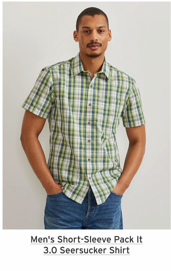 Men's Short-Sleeve Pack It 3.0 Seersucker Shirt