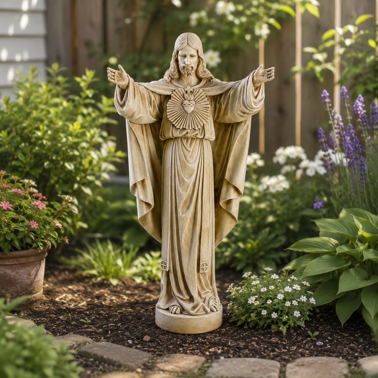 Sacred Heart Of Jesus Outdoor Statue - 22