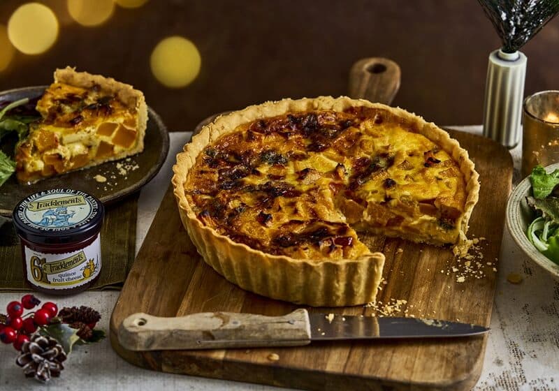 Stilton Quiche With Quince Fruit Cheese