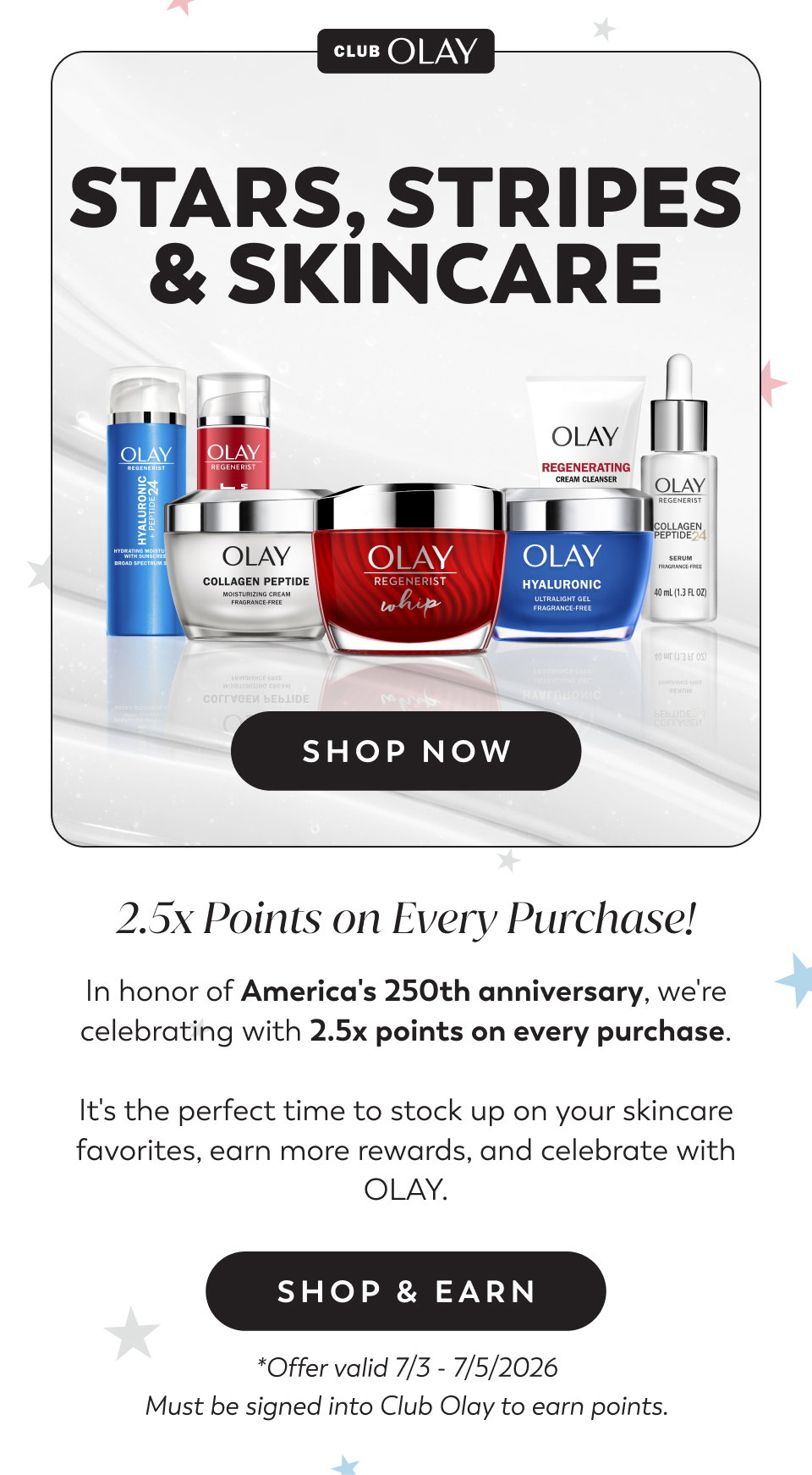 2.5x points on all products