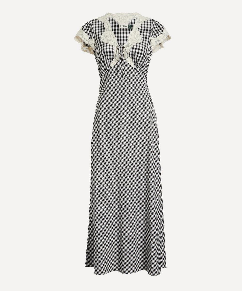 RIXO Amari Beth Check Midi Dress