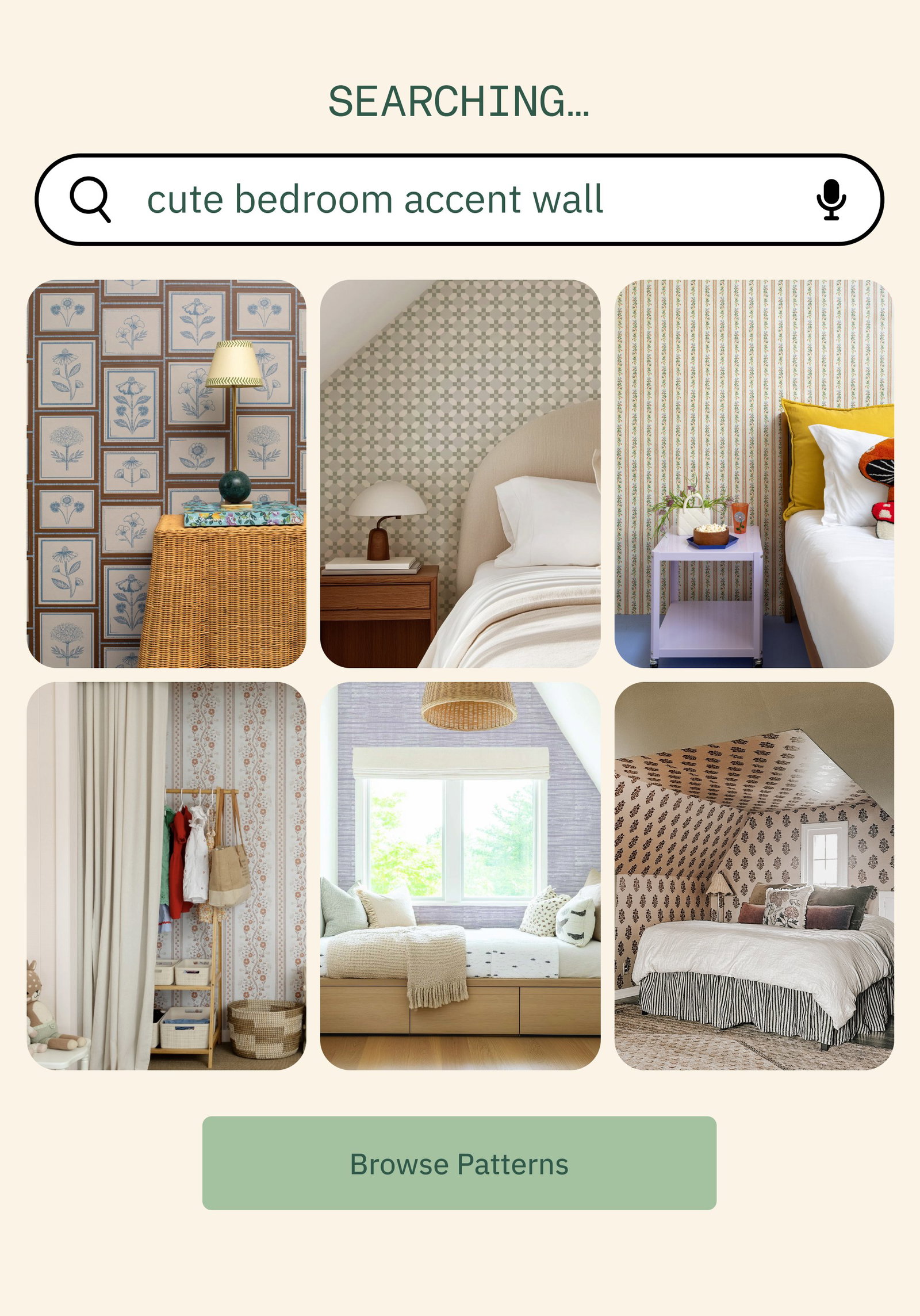 SEARCHING… cute bedroom accent wall Browse Patterns