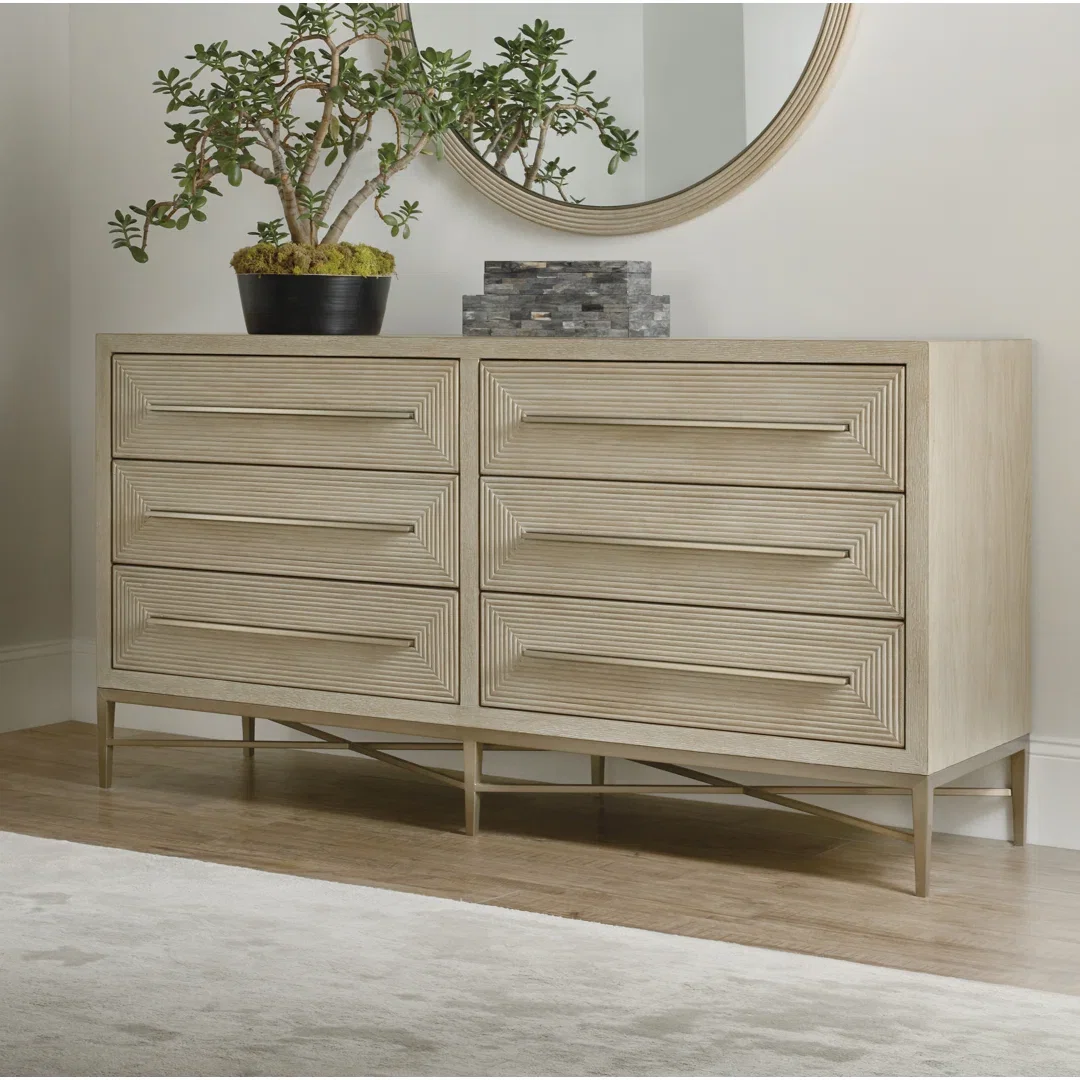 Cascade 6 Drawer 66.5" W Double Dresser