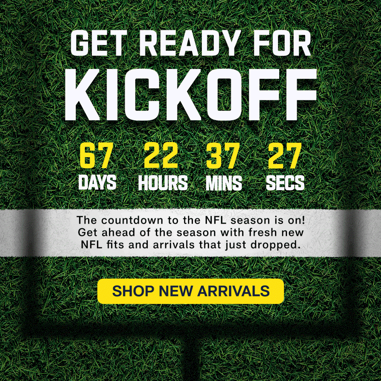 The countdown to the NFL season is on! Get ahead of the season with fresh new NFL fits and arrivals that just dropped.  Shop New Arrivals.