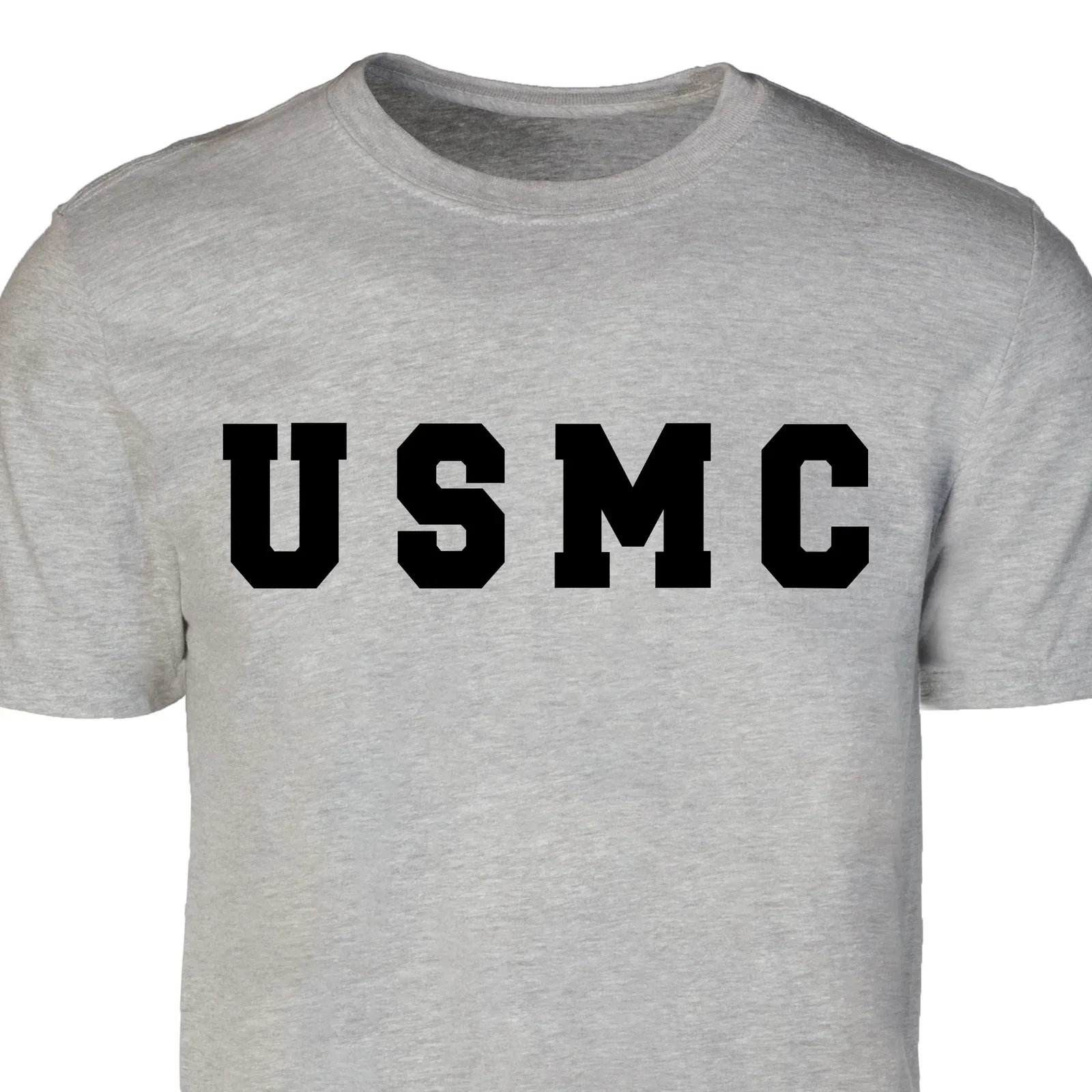 Image of USMC Bold Letters T-Shirt- Gray