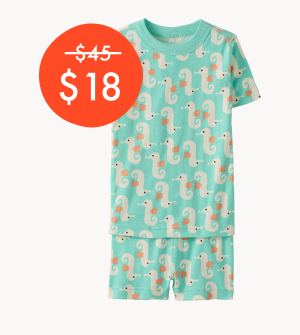 HannaJams™ Pajama Set | Seahorse on Opal
