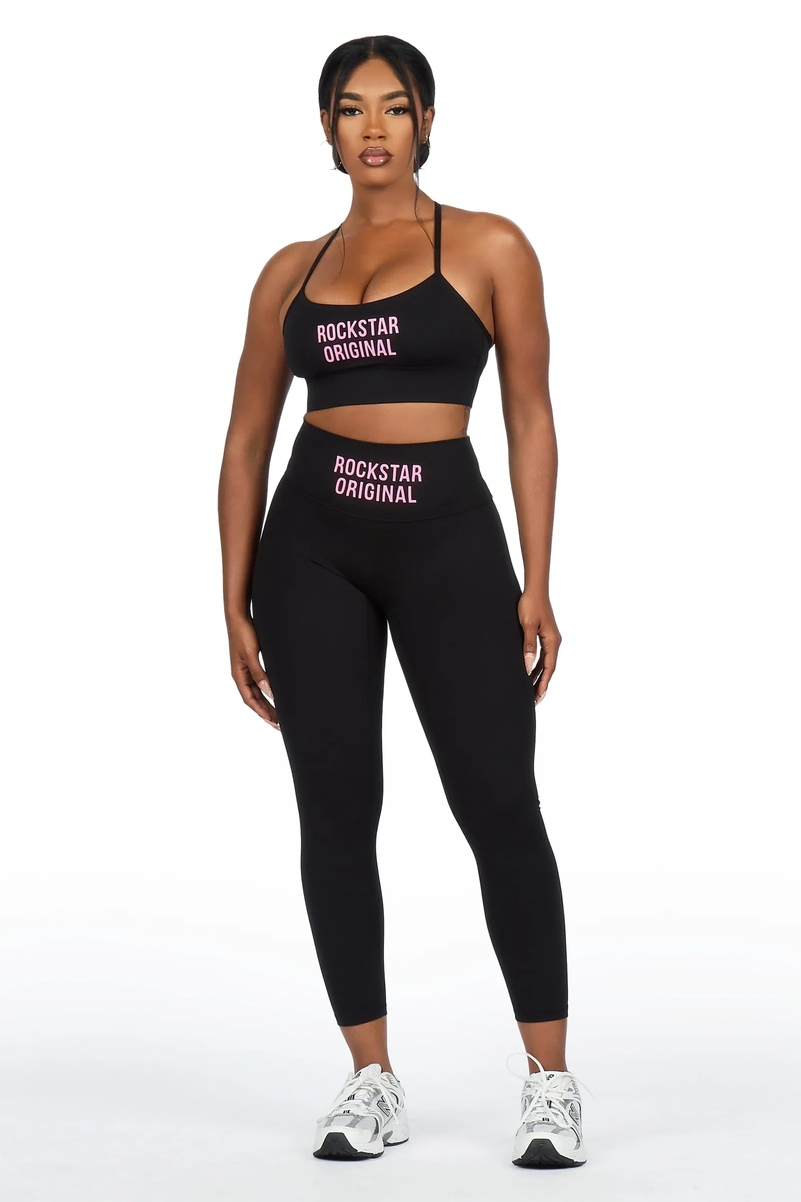 Image of Jameka Black Tank Active Legging Set